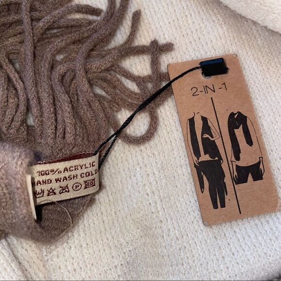 Ombré Fringe Tiered Sweater Vest Scarf - Picture 2 of 6